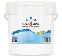 acquaverde | Cloro 6 AZIONI in Pastiglie da 200 grammi, 5 kg di NUOVO Multiazion