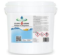Acquaverde CLORO 6 AZIONI PASTIGLIE 200 gr MULTIFUNZIONE per ACQUA PISCINA 10 kg