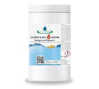 acquaverde | Cloro Easy 6 AZIONI in Pastiglie da 20 grammi - 1 kg, Multiazione per Piscina e Spa, Trattamento Acqua: Clorazione, Alghicida, Flocculante, Stabilizzante del Ph, Antischiuma, Antimicotico