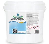 Acquaverde Cloro Lento 90% Tricloro in Pastiglie da 200g Secchio 10 kg