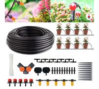 acquaverde Kit di Irrigazione Automatica a Goccia, 20m Giardino con Ugelli Regolabili e Solo Picchetti Claber, Impianto di Irrigazione a Goccia per Vasi, Aiuola, Serra, Patio, Prato (10 VASI)