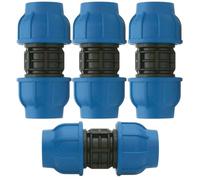 acquaverde Manicotto a Compressione Raccordo PN16 Connettore ad Alta Pressione per Tubi e Sistemi Irrigazione, Nero - Orto Facile (1, 32 x 32 mm)