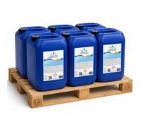 acquaverde | Ph - Meno Liquido Correttore Rapido per Piscina - 150 kg (6 x 25 kg), Regolatore e Abbattitore di pH, Consigliato anche per Sistemi con Dosatori Automatici