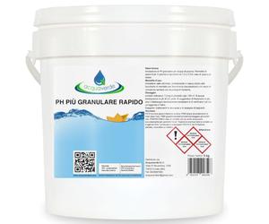 acquaverde | PH + Più Granulare Rapido 5 kg, Correttore per Incrementare il valore di PH nella Piscina, Regolatore a Rapida e Completa Dissoluzione senza Residui per Acqua di Piscine sempre Bilanciata