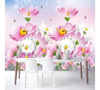 Acquerellato Dipinto A Mano Fiori Freschi E Belli Farfalla 3D Carta Da Parati Facile Installare Mobili Sfondi Ufficio Divano Camera Letto Sfondo Decorazione Murale-300cm×210cm