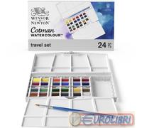 ACQUERELLI 24 COLORI MEZZI GODET COTMAN W&N
