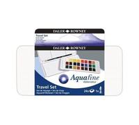 ACQUERELLI DALER ROWNEY AQUAFINE - TRAVEL SET 24 ½ GODET + PENNELLO