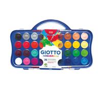 Acquerelli Giotto Ø 30 mm 36 colori assortiti + 2 pennelli - F353600