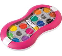 Acquerelli Pelikan Space Set 12 Colori Assortiti con Tavolozza e Scodellini Rosa