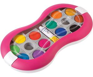Acquerelli Pelikan Space Set 12 Colori Assortiti con Tavolozza e Scodellini Rosa