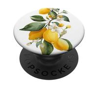 Acquerello Agrumi Pastello Fiori Di Limone Mediterraneo PopSockets PopGrip Adesivo