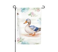 Acquerello Anatra Giardino Bandiera 30x45 Pollici Doppio Lato Primavera Estate Decorativo Yard Bandiera Bandiera Piccola Stagione Bandiera Vacanza Decorazione Esterna
