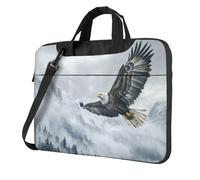 Acquerello Aquila Soaring Over The Mountains Laptop Bag Laptop Case 15.6 Pollice Borse per Computer Imbottito Copertura Del Manicotto Per Le Donne Uomini