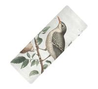 Acquerello Art Bird stampato pieghevole yoga mat viaggio spessore 1 mm per pavimento antiscivolo, con tappetino da yoga nastro di stoccaggio para ejercicio 180,3 x 66 cm