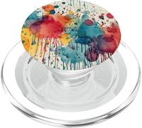 Acquerello Arte Astratta, Splatter Colorato, Decorazione Moderna PopSockets PopGrip per MagSafe