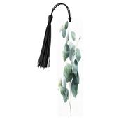 Acquerello Botanico Ramo di eucalipto Segnalibri In Legno Con Nappe Cartello In Legno Per Artigianato Segnalibro Tag Per Lettori Amanti Del Libro