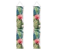 acquerello cactus Stampa Banner Decor Ambiente festivo Ogni occasione Interno Esterno Porta Anteriore Portico Di Più