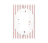 Acquerello carino coniglietto che fa balletto interruttore della luce piastra da parete copertura piastra frontale singolo bilanciere 1 banda decoratore presa coperture per la casa cucina camera bagno