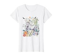 Acquerello Cavallo Halloween Summerween Animali Wildlife Maglietta