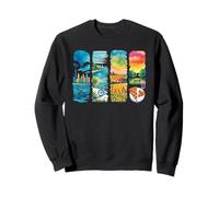 Acquerello Città Paese Food Park Art Felpa