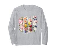 Acquerello Composizione Floreale Fiori Botanici Maglia a Manica
