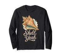Acquerello Conch Conchiglia Shell Yeah Funny Sheller Maglia a Manica