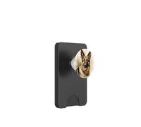 Acquerello della pittura del cane pastore tedesco PopSockets PopWallet per MagSafe