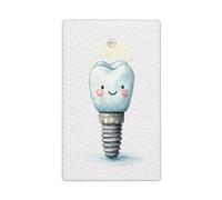 Acquerello Dente Sorridente Impianto Dentale Singolo Toggle Blank Wall Plate Light Switch Cover Decorativo 1 Gang per Cucina Camera Bagno Dimensioni 11.4x7cm