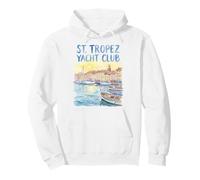 Acquerello di St. Tropez Yacht Club Felpa con Cappuccio