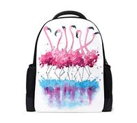 Acquerello Fenicottero Pittura Viaggio Laptop Zaino Scuola Libro Borsa Tropicale Uccello Animale Causale Daypack Outdoor Business Escursionismo Zaini Campeggio Borse A Spalla Per Studenti Donne Uomini