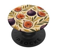 Acquerello Fico Frutta Pattern Mediterraneo Autunno Botanico PopSockets PopGrip Adesivo