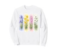 Acquerello Fiori Primavera Botanico Bloom Art Felpa