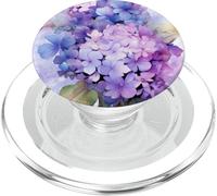 Acquerello Floreale Rosa Viola Ortensie Fiore PopSockets PopGrip per MagSafe