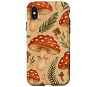 Acquerello Fly Agaric Fungo Modello Cottagecore Woodland Custodia per iPhone X/XS
