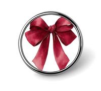 Acquerello Grande Fiocco Rosso Profondo con Lungo Nastro Rotondo Spilla per Uomo Donna Moda Distintivo Collare Pin Vestito Giacca Zaino Accessori