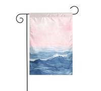 Acquerello Il Mare Rosa Morbido Giardino Bandiera 30x45cm Verticale Doppio Lato Fattoria Vacanze Decorazioni Esterno Bandiera Cortile
