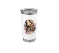 Acquerello Inglese Cocker Spaniel Cane Amante Dell'animale Domestico Bicchiere termico in acciaio inox doppia parete