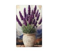 Acquerello lavanda in un vaso vintage singolo interruttore bianco piastra da parete copertura interruttore decorativo 1 banda per cucina camera bagno dimensioni 11,4 x 7 cm