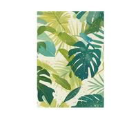 Acquerello Monstera Deliciosa Foglie Modello Lago Verde Perla Bianca Vacanza Giardino Bandiere per esterno cortile di Natale banner per la decorazione del portico 28x40 double sided