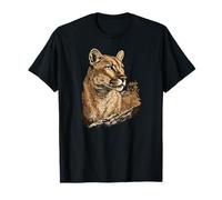 Acquerello Mountain Leone, Cougar Bigcat in The Wild Maglietta