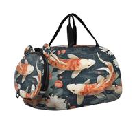 Acquerello Opere D'arte Pesce Borsa Sportiva da Nuoto e Palestra con Scomparto per Scarpe Borsa da Viaggio per Il Fine Settimana Borsone per Ragazzi