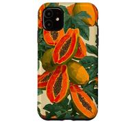 Acquerello Papaya Fruit Pattern Tropical Summer Custodia per iPhone 11