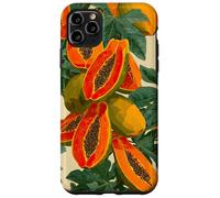 Acquerello Papaya Fruit Pattern Tropical Summer Custodia per iPhone 11 Pro Max