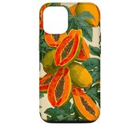 Acquerello Papaya Fruit Pattern Tropical Summer Custodia per iPhone 12/12 Pro
