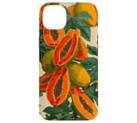 Acquerello Papaya Fruit Pattern Tropical Summer Custodia per iPhone 14 Plus