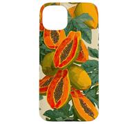 Acquerello Papaya Fruit Pattern Tropical Summer Custodia per iPhone 15 Plus