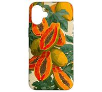 Acquerello Papaya Fruit Pattern Tropical Summer Custodia per iPhone 16 Plus