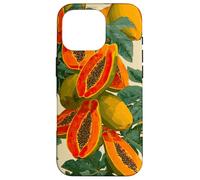Acquerello Papaya Fruit Pattern Tropical Summer Custodia per iPhone 16 Pro