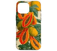 Acquerello Papaya Fruit Pattern Tropical Summer Custodia per iPhone 16 Pro Max