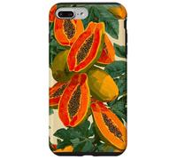 Acquerello Papaya Fruit Pattern Tropical Summer Custodia per iPhone 7 Plus/8 Plus